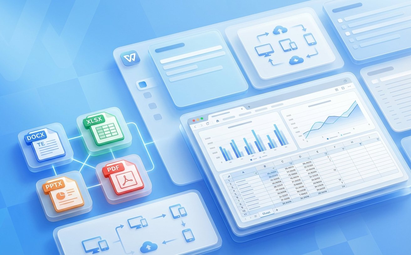 WPS多格式文档处理兼容性示意图