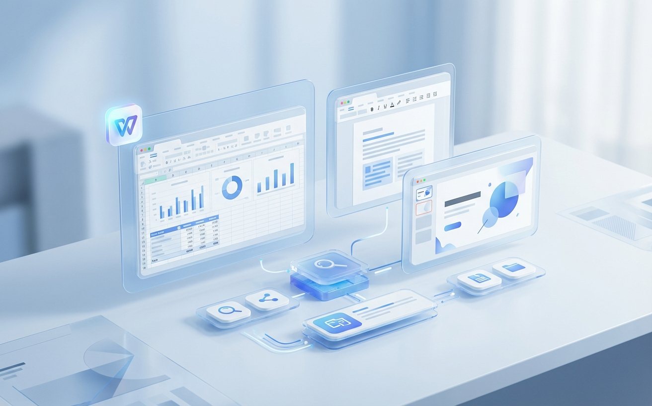 WPS表格快捷键数据处理示意